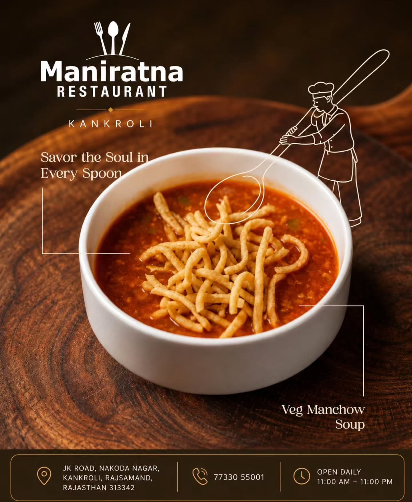 Cozy seating at Maniratna Restaurant